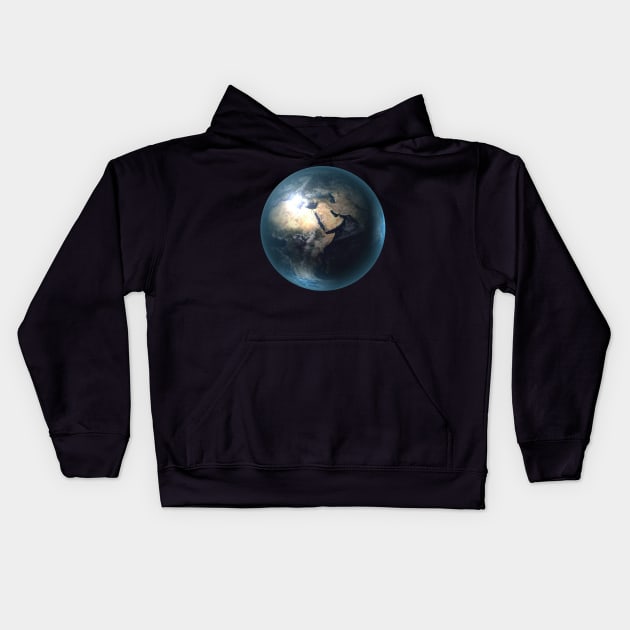 Planet Earth Kids Hoodie by enchantingants